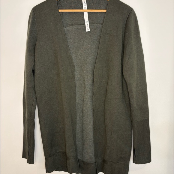 lululemon athletica Sweaters - lululemon athletica Olive Green Open-Front Cardigan